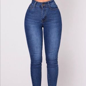 NEW! First Pink High Rise Jeans - Medium Blue Wash